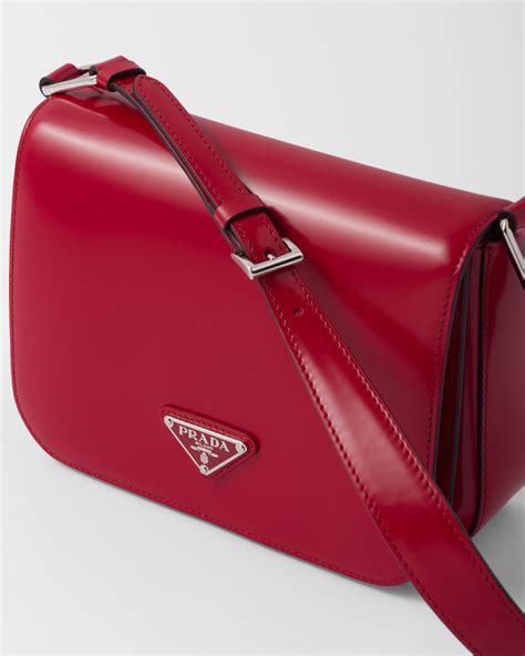 prada leather trimmed shell shoulder bag|Prada outlet shoulder.